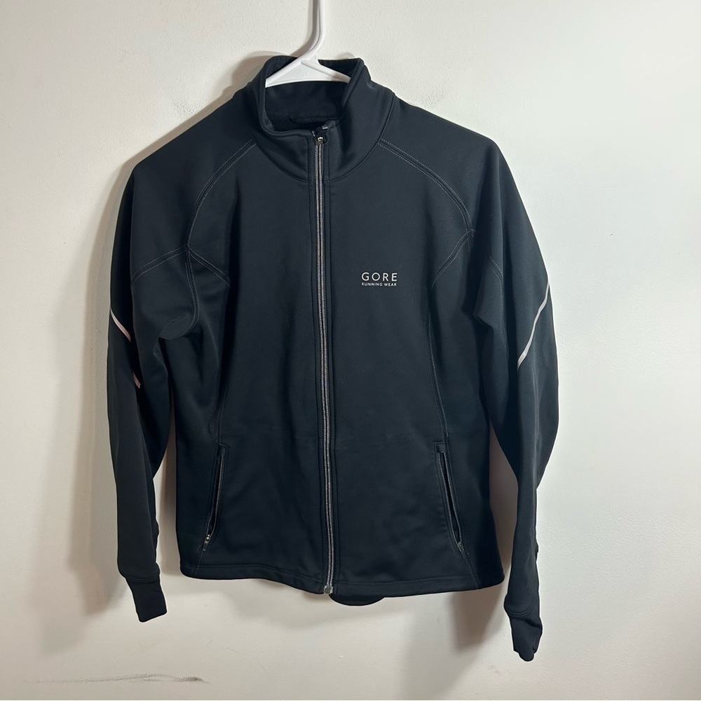 Gore Running Wear Sz Medium Black Full Zip Jacket Coat